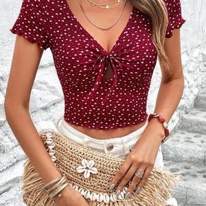 NEW!! Polka dot and heart print tee